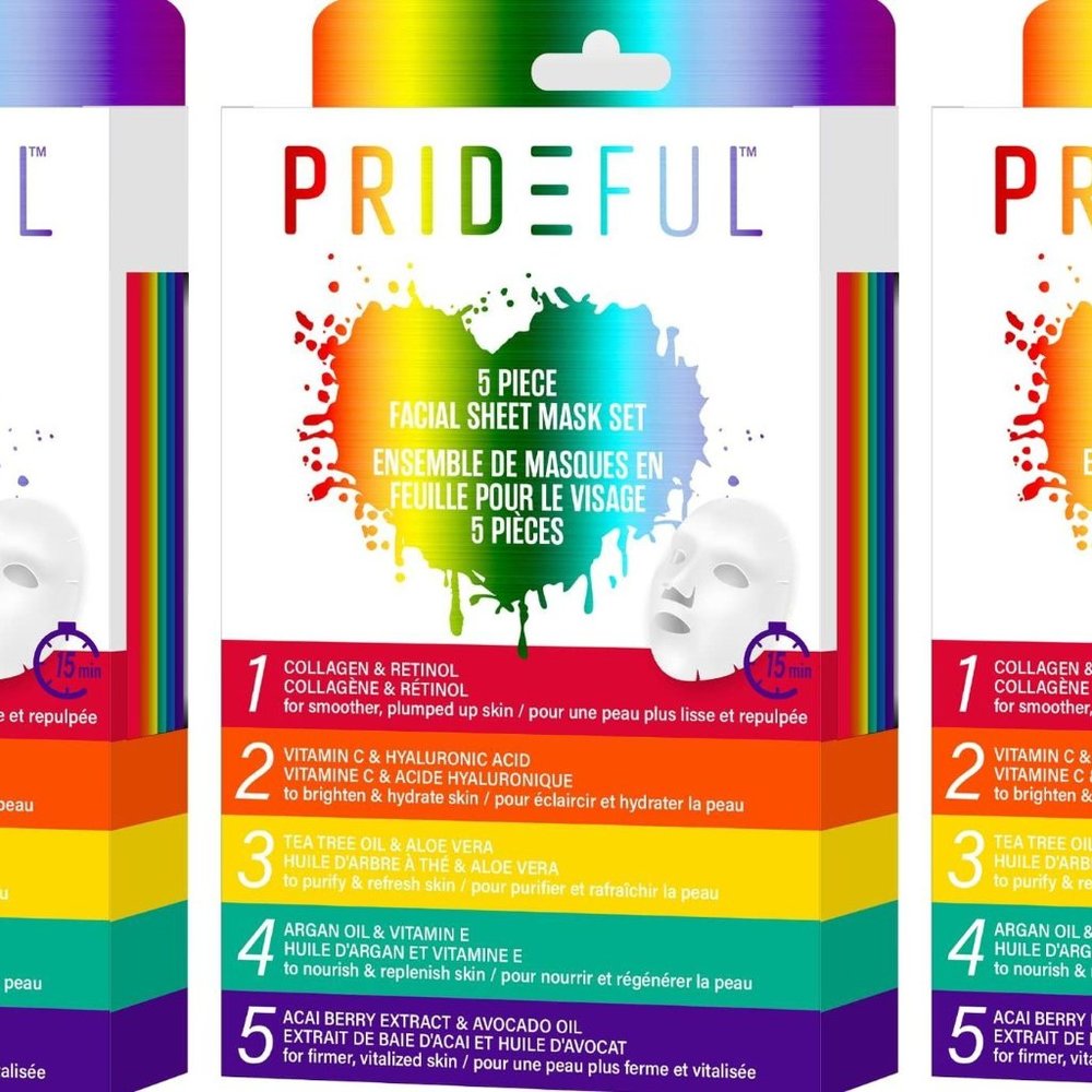 Prideful 5Pc Facial Sheet Mask Set of 3